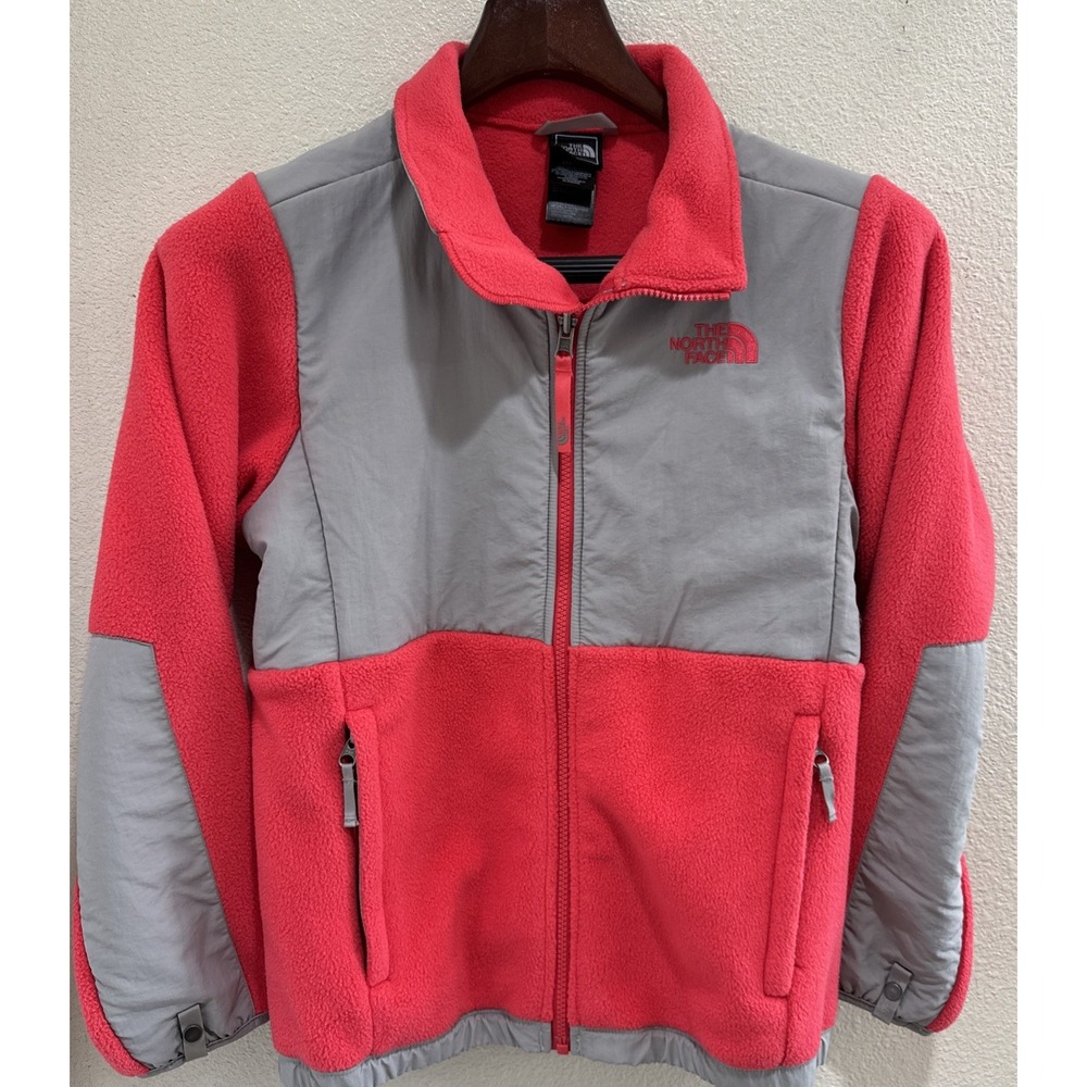 The North Face Girls Size L 14/16 Cha Cha Pink/Silver Denali Jacket Fleece Zip